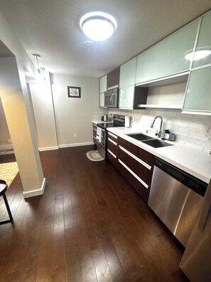 Private kitchen - Urban Prairie Suite | Modern. Private. Peaceful.| 10 Minutes to downtown, USask. (Saskatoon)
