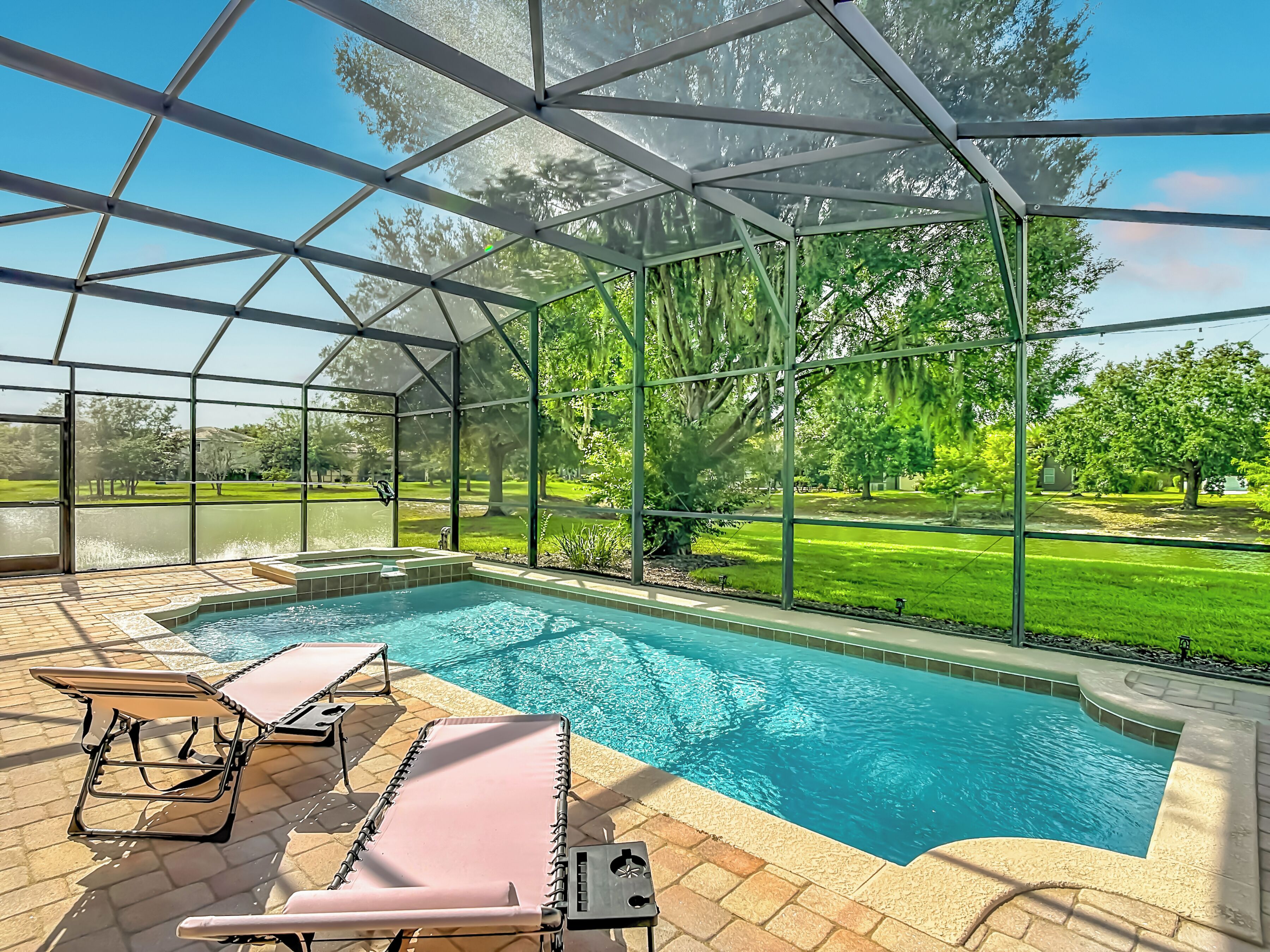 Outdoor pool, a heated pool