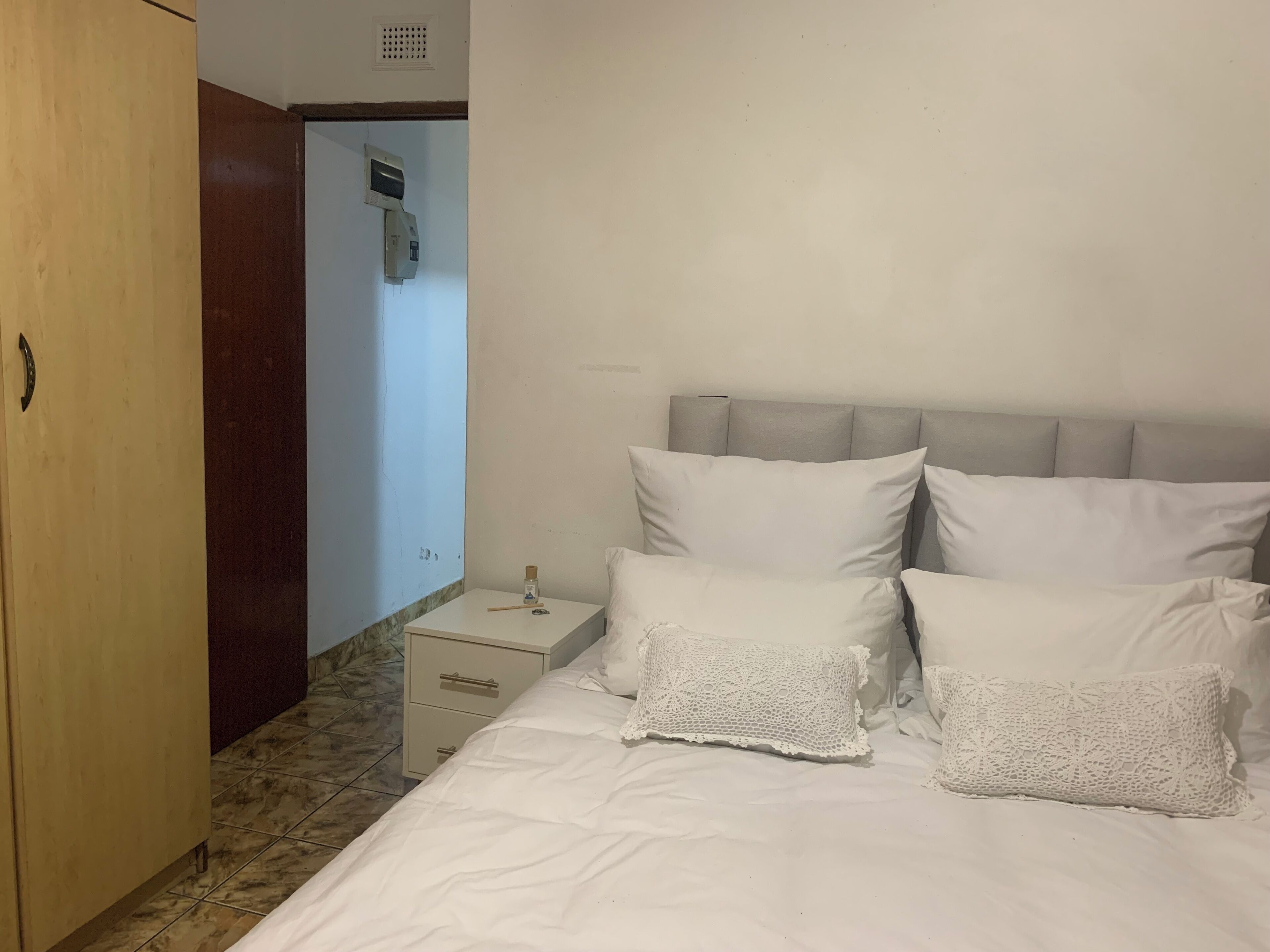 Blackout curtains, iron/ironing board, free WiFi, bed sheets