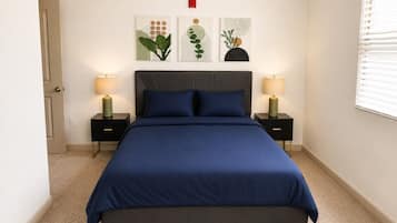 2 bedrooms, desk, travel crib, WiFi