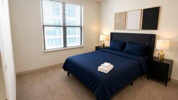 2 bedrooms, desk, travel crib, WiFi