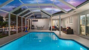 Outdoor pool, a heated pool
