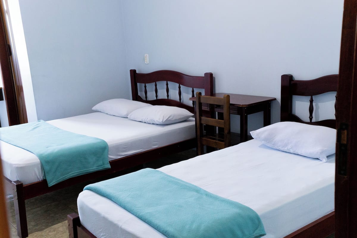 Basic Triple Room, Private Bathroom | Desk, laptop workspace, WiFi (free), bed sheets
