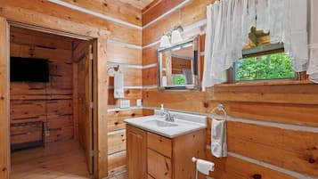 Hair dryer, towels, toilet paper