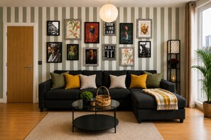 Apartment, 2 Bedrooms, Accessible, Balcony | Living room - The Galleria Suite With Free Parking (Birmingham)