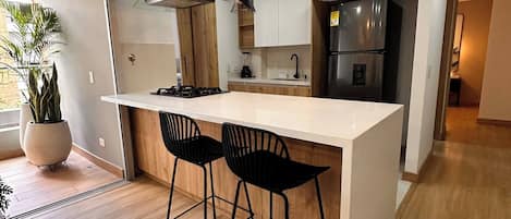Apartment, 1 Bedroom, Balcony | Private kitchen