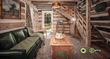 The Sawmill Inn - pre-Civil War luxury log cabin on 70+ private acres!