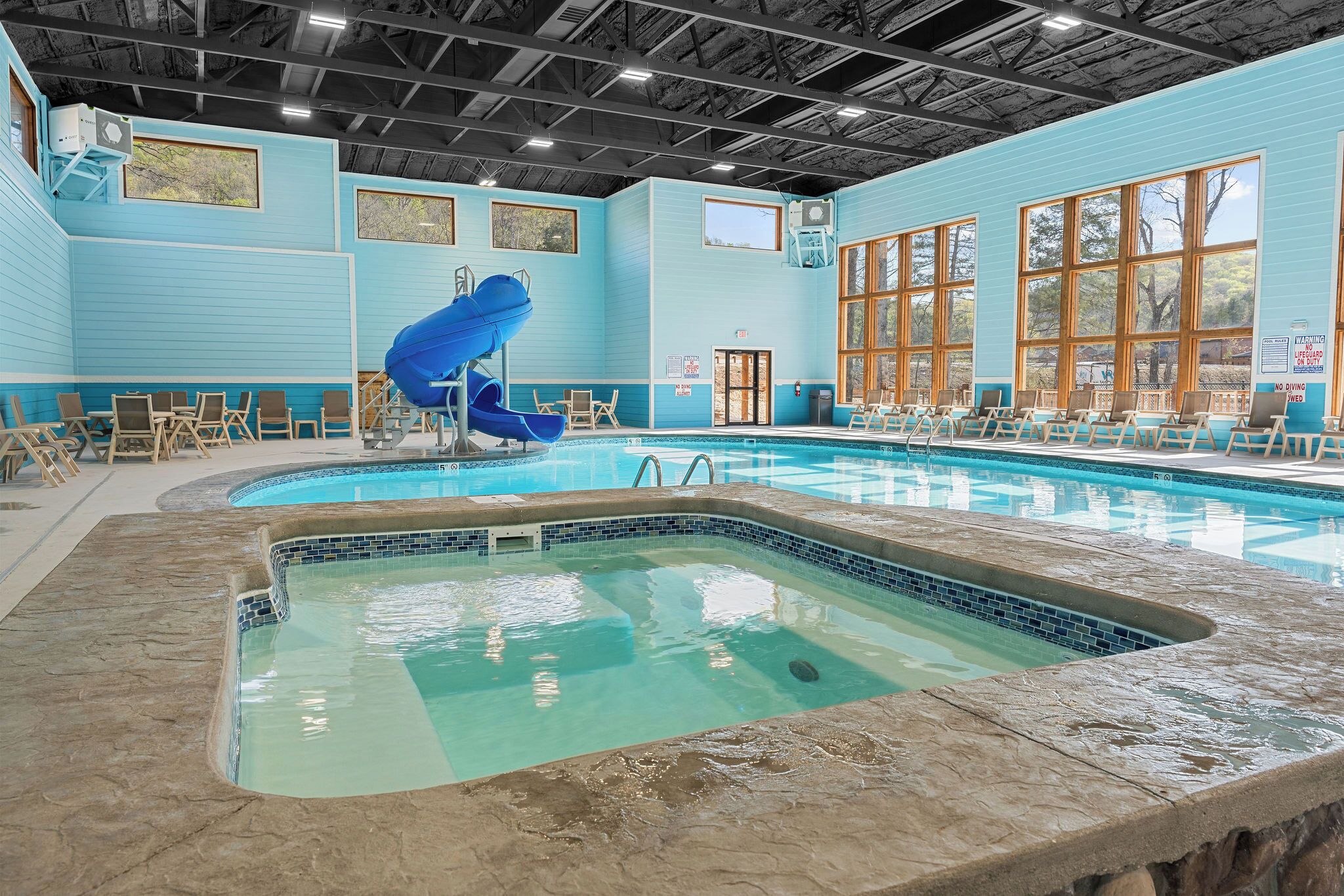 Indoor pool, outdoor pool