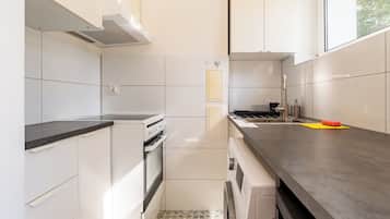 Fridge, oven, stovetop