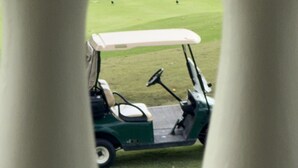 A golf course with a green golf cart and a clear view of the fairway. - Luxurious & Secure Private Pool Villa in Cap Estate, St. Lucia 3 BR+3 Bathrooms (Gros Islet)