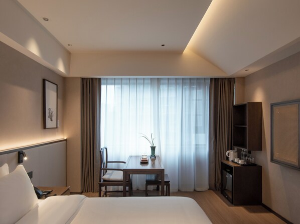 Superior Double Room, Courtyard View | Premium bedding, down comforters, memory foam beds, in-room safe