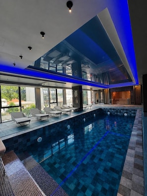 Indoor pool, seasonal outdoor pool