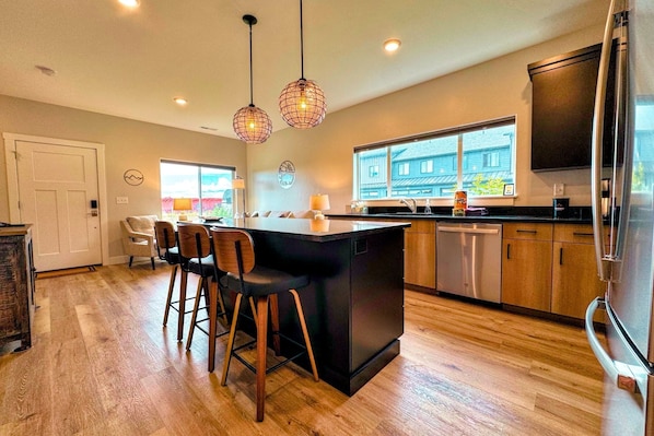 Private kitchen - Modern Teton Valley Townhome w/AC + Garage (Driggs)