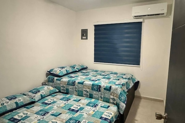 Family Apartment | Blackout drapes, iron/ironing board, WiFi (free)