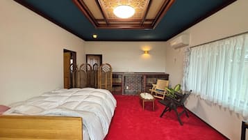 Desk, free WiFi, bed sheets