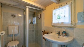 Shower, bidet, towels