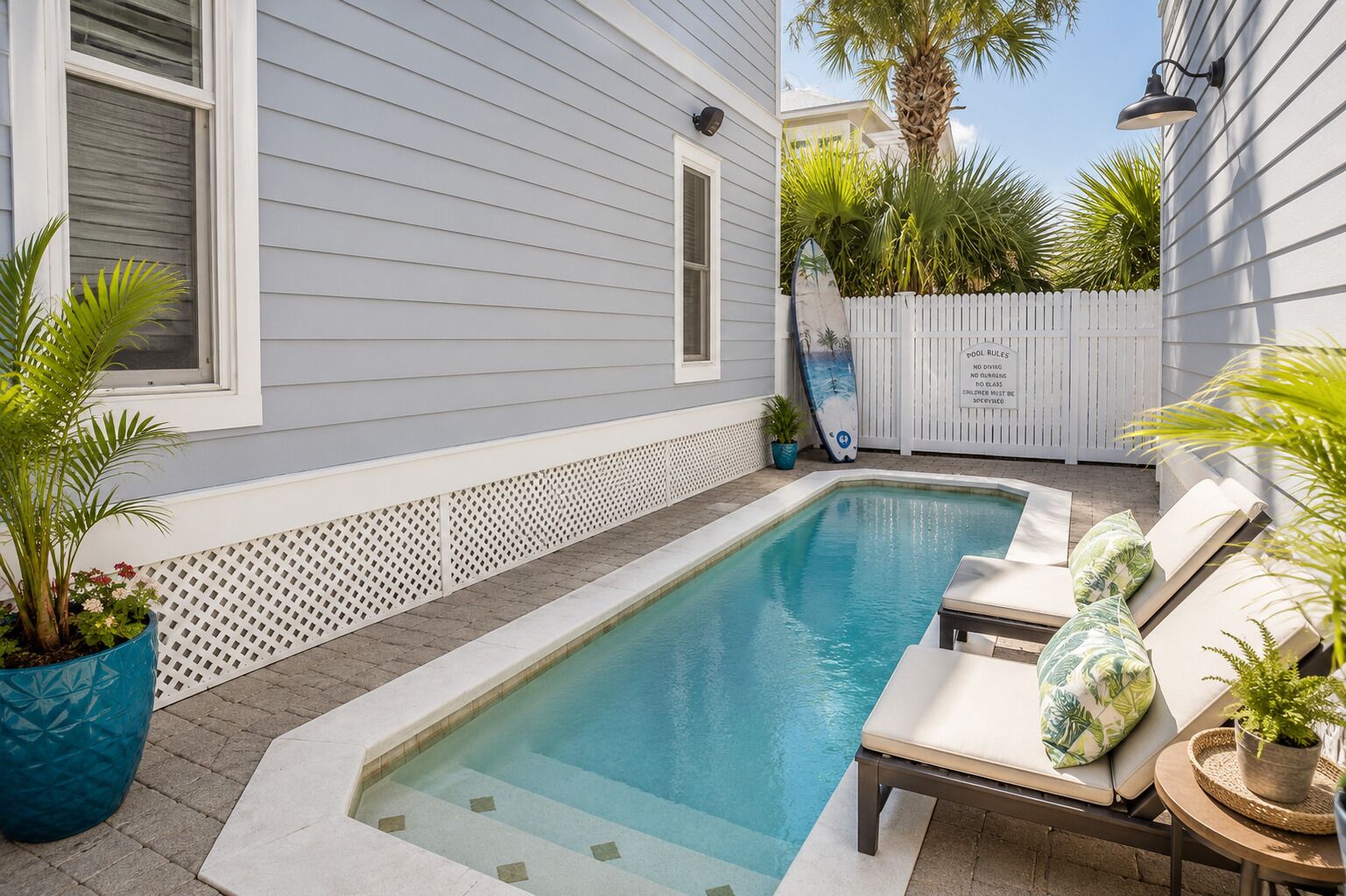 A heated pool