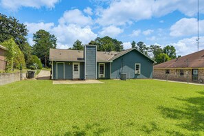 A two-story house with a front yard and a fenced backyard. - 9 Mi to Uptown Columbus! Family Home w/ Yard (Columbus)