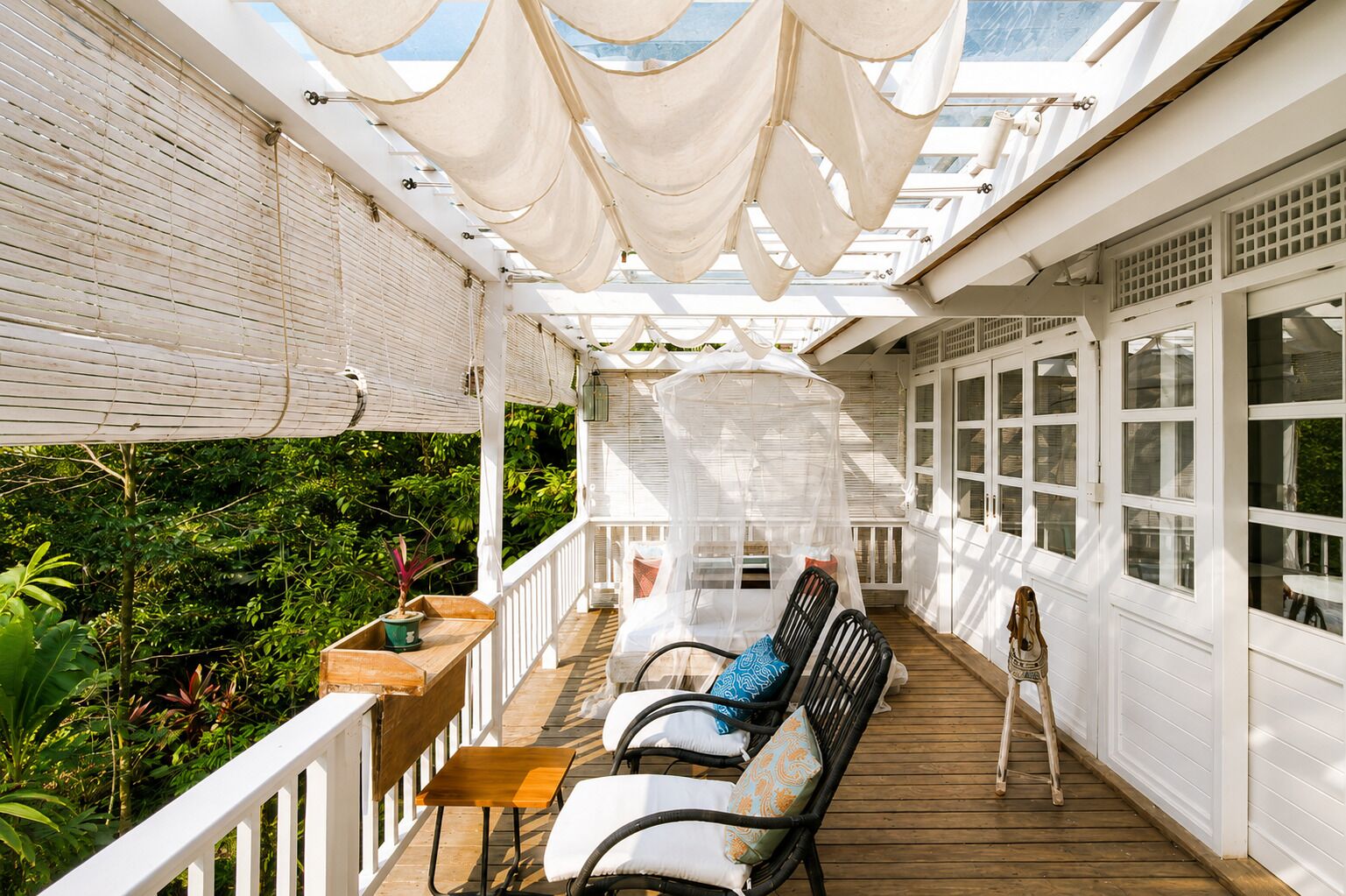 Vila Comfort, pemandangan kebun | Teras/patio