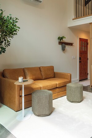 Smart TV, fireplace, stereo
