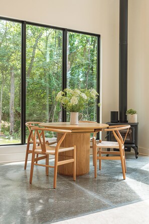 Dining - Modern Luxury Cabin - Hiking Trails - Farm Stay - "Sycamore Cabin: Unit A" (New Richmond)