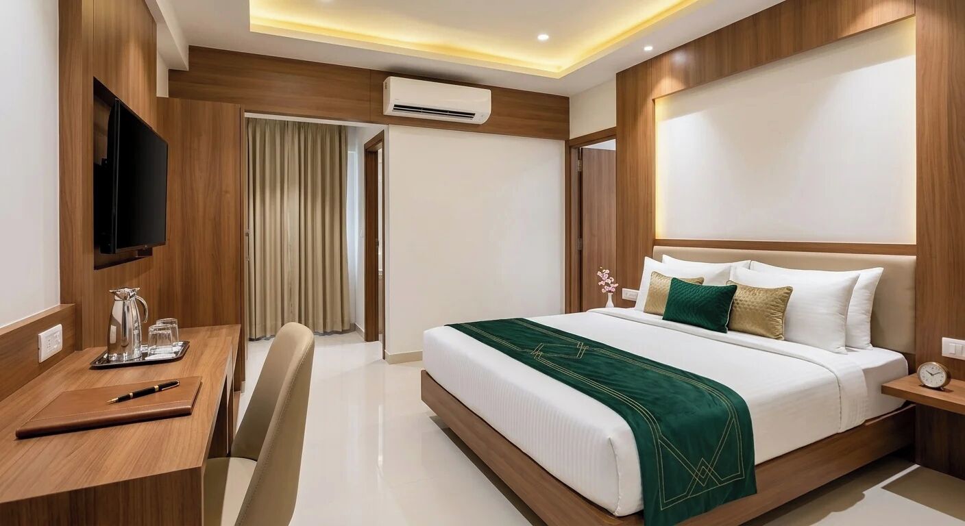 Deluxe Double Room, City View | Blackout curtains, free WiFi