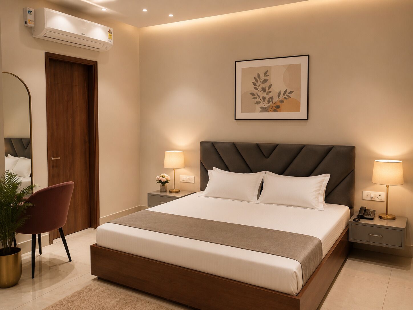Ropa de cama de alta calidad y escritorio 