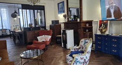 Charming apartment with a garden and pool