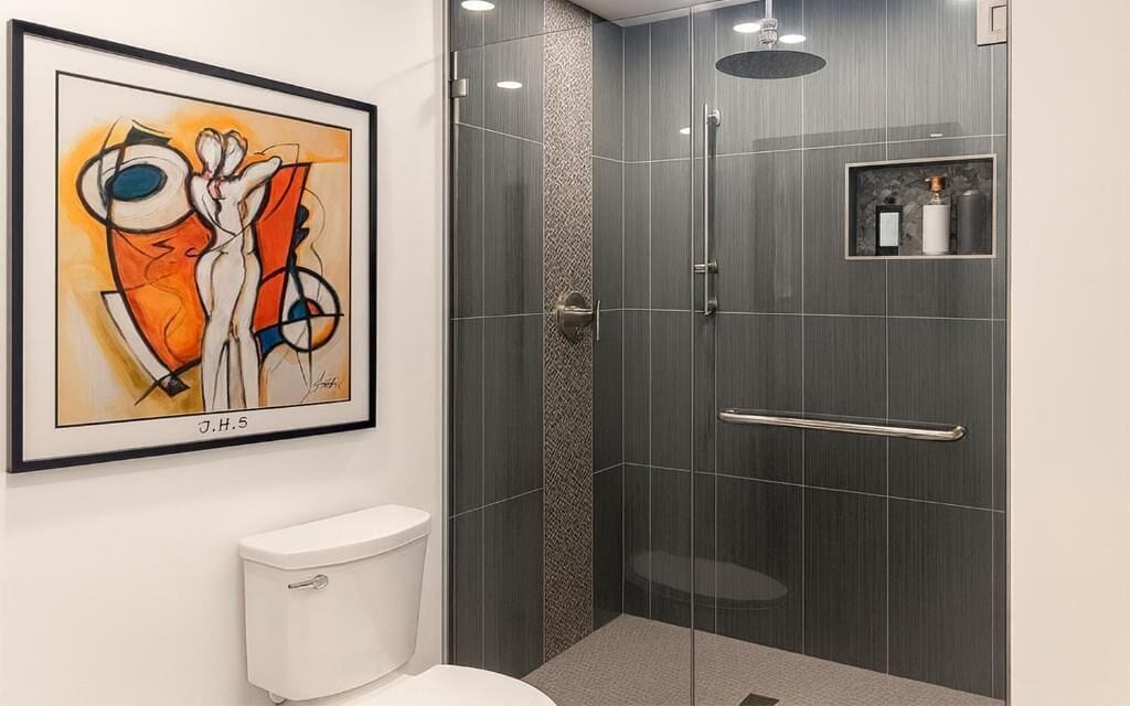 Habitación Deluxe doble, solo para hombres, patio, vistas al jardín | Baño | Artículos de higiene personal gratuitos, albornoces, toallas y jabón