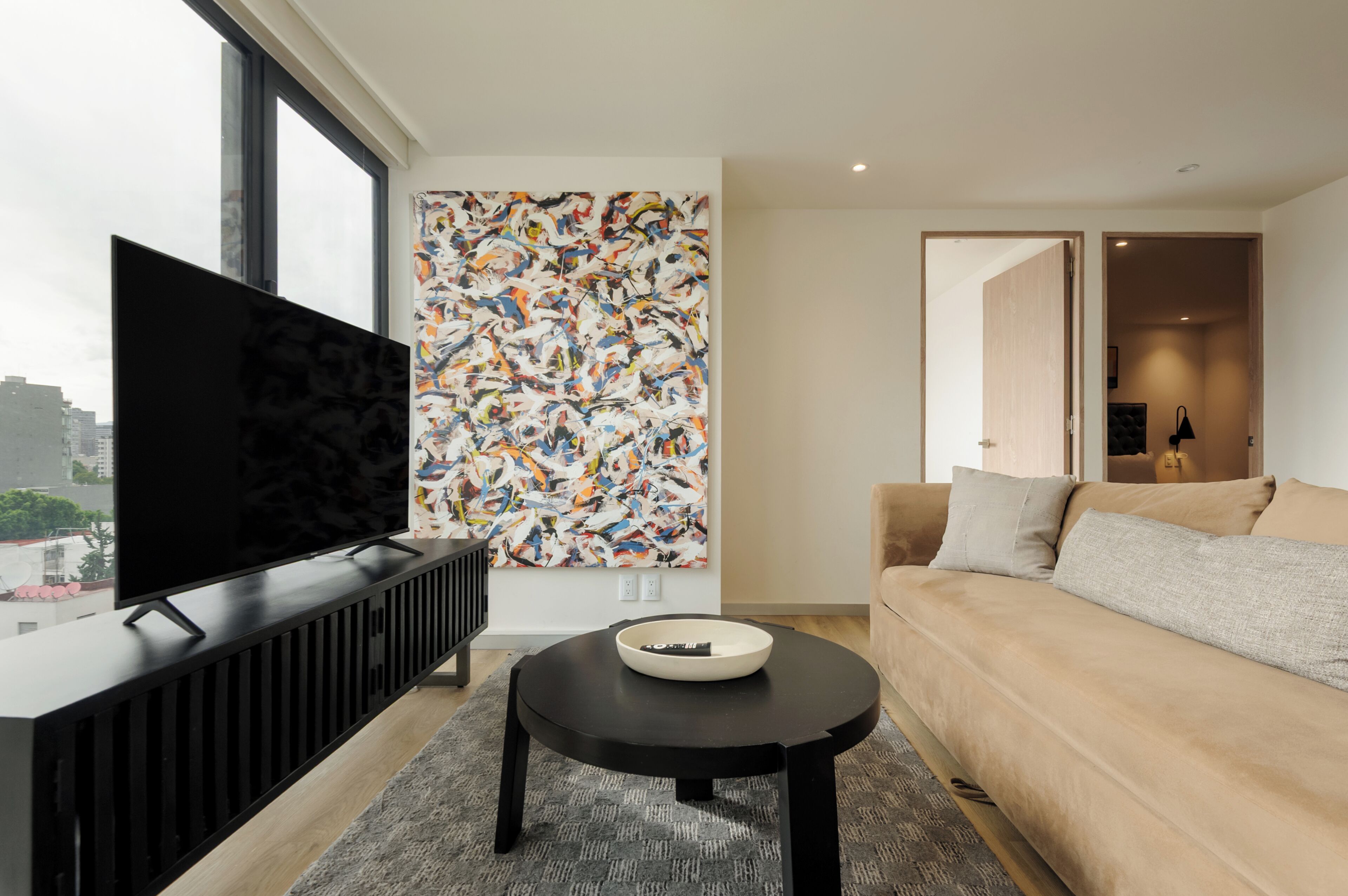 Appartamento, 2 camere da letto, aria condizionata | Soggiorno | Smart TV 43 pollici con canali digitali, pavimenti riscaldati