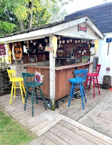 Backwater Lake Cottage | Tiki Bar & Paddleboat