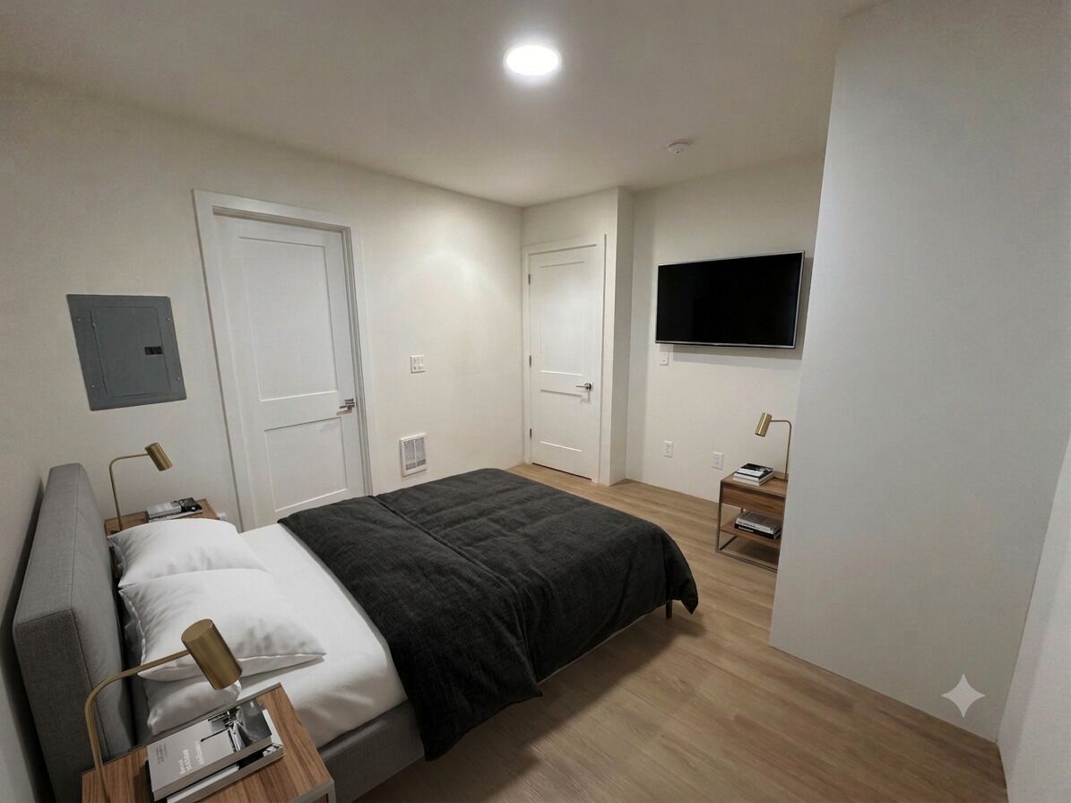 2 bedrooms, iron/ironing board, WiFi, bed sheets