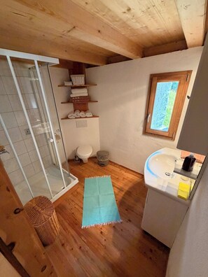 Shower, towels, toilet paper - Casa Vista Adula – Peaceful Alpine Chalet with Panoramic Mountain Views (Olivone)