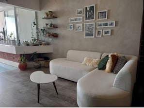 Apartment, Balcony, Partial Sea View | Living area - Spacious 4BR Duplex in Punta Hermosa (Punta Hermosa)