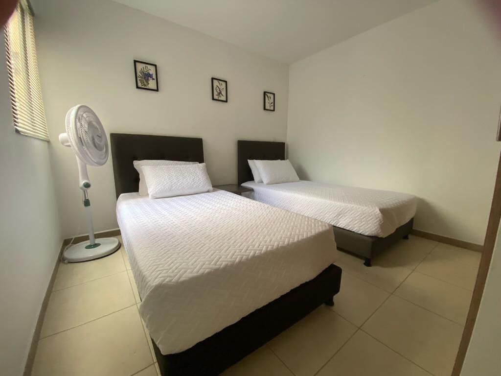 2 bedrooms, iron/ironing board, WiFi, bed sheets
