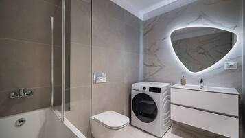 Hair dryer, towels