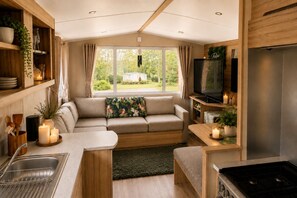 Living area - Haven Wild Duck 3 Bedroom Caravan Woodland Retreat (Belton)