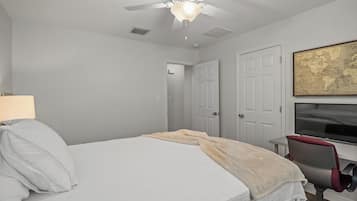 Desk, iron/ironing board, travel crib, WiFi (free)