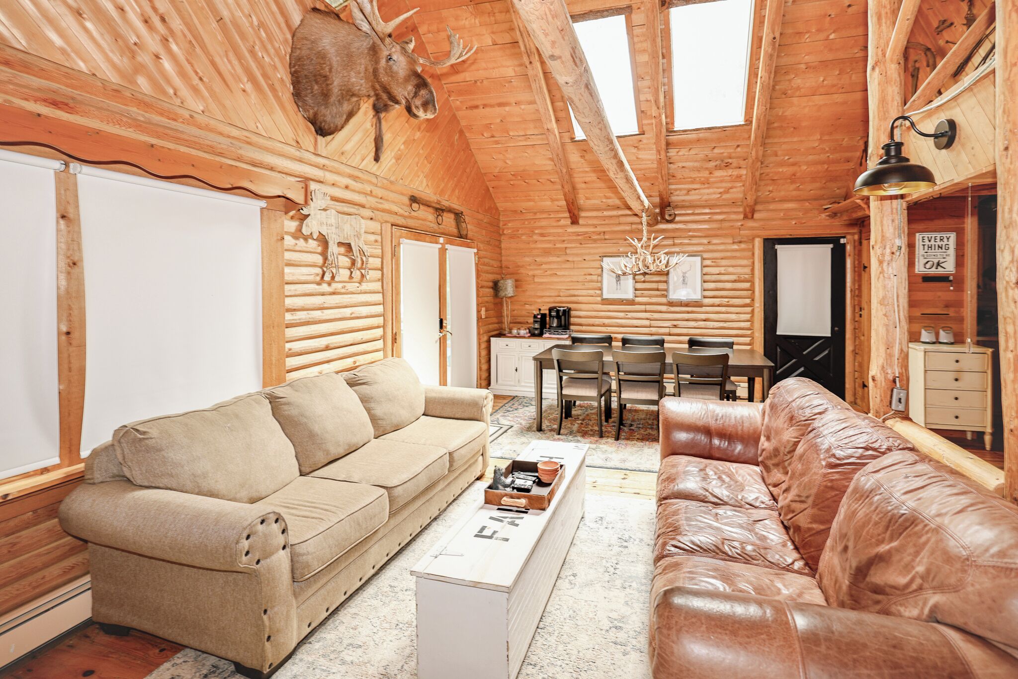 Smart TV, fireplace, video games, DVD player
