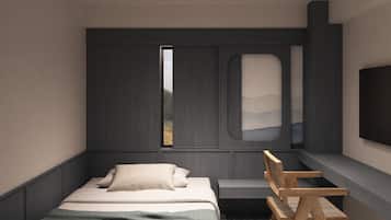 Cofres nos quartos, cortinas blackout, Wi-Fi de cortesia, roupa de cama