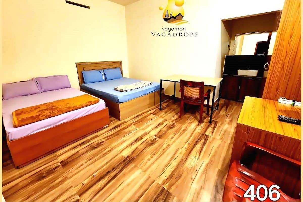 Standard Quadruple Room, 2 Double Beds, Mountain View | Laptop workspace, WiFi (free), individually decorated
