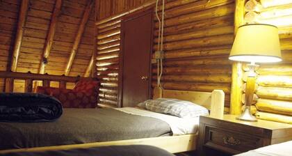 Log Cabin at Rainier Lodge (0.4 miles from entrance)