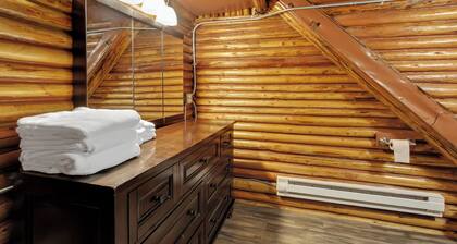 Log Cabin at Rainier Lodge (0.4 miles from entrance)
