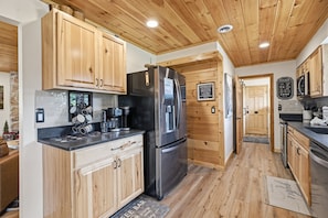 Cabin, 3 Bedrooms | Private kitchen | Coffee/tea maker, fridge, oven, toaster - Webster Lodge At Covemont 3 Bedroom Cabin (Sevierville)