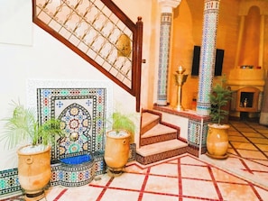 Interior - Authentic Moroccan riad with a pool and views of the Atlas Mountains, near the Medina. (Marrakech)