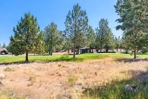 A grassy area with trees and a small building. - Present Pheasant - Cute & Updated, Close to Everything, Golf, Amenities, Perfect For Family (Redmond)