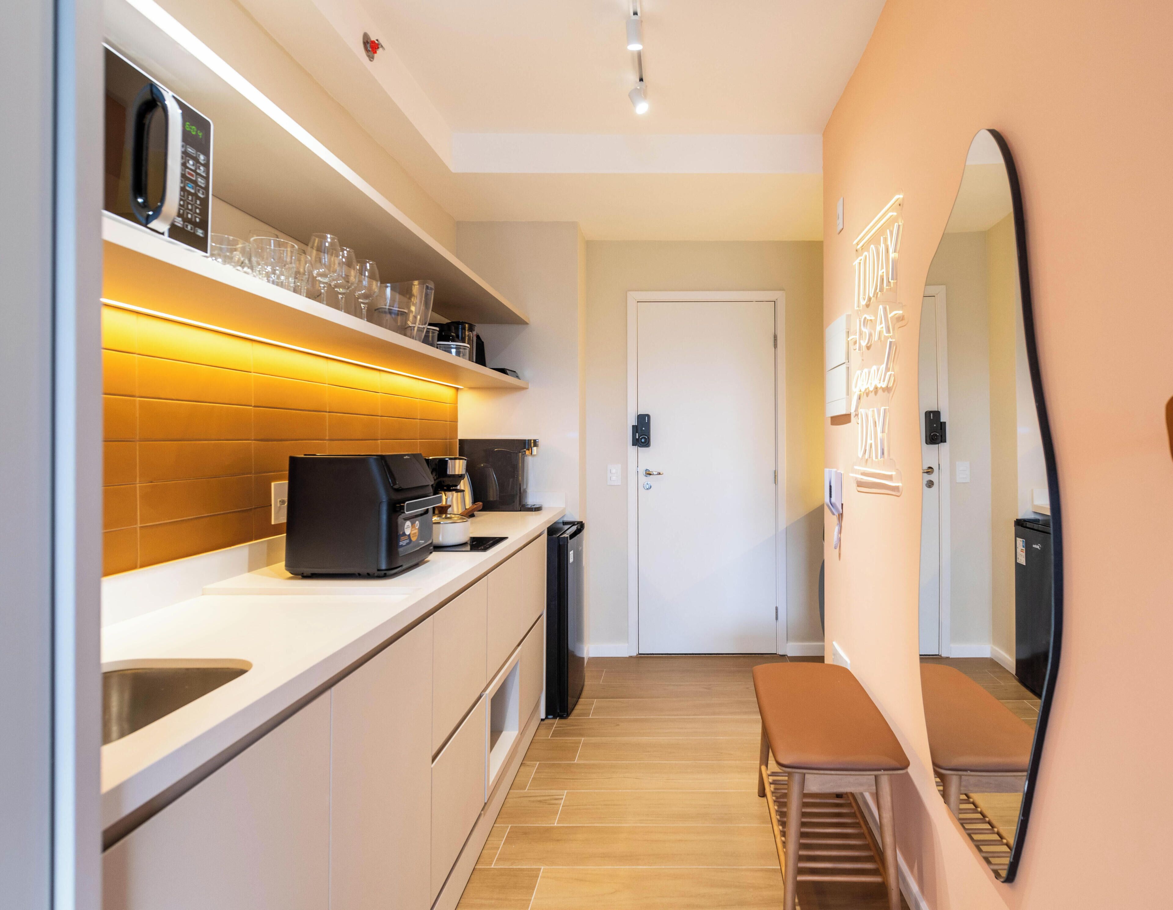Comfort-Apartment, Veranda, Stadtblick | Eigene Küche