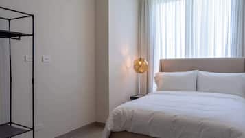 2 bedrooms, iron/ironing board, WiFi, bed sheets