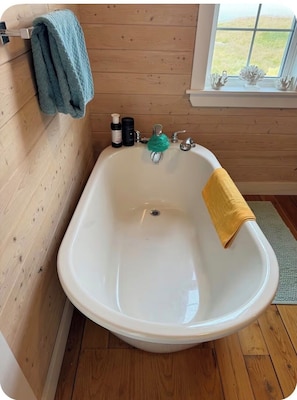 Suihku, hiustenkuivaaja, pyyhkeet, saippua