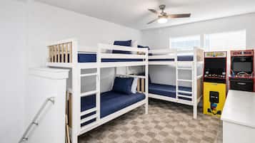 8 bedrooms, iron/ironing board, WiFi (free), bed sheets